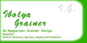ibolya grainer business card